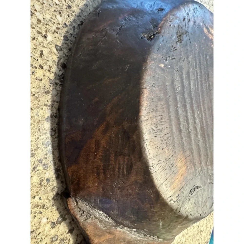Primitive Parat Chapati Wooden Dough Kneading Bowl Hand Carved Rustic